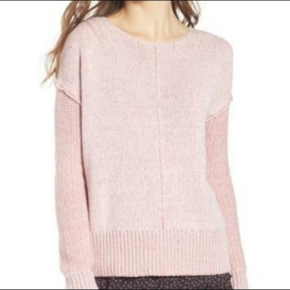 Rebecca Minkoff Sweater Cotton Knit Bateau & V-Neck Reversible Twist Pink L NWT - Picture 2 of 16